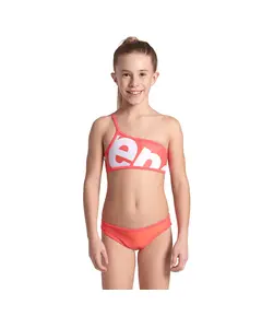 Arena Logo Single Shoulder Bikini Kids' Swimsuit, Size: 8Y