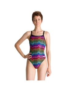 Arena Multicolor Stripes One Piece Women's Swimsuit, Size: 36