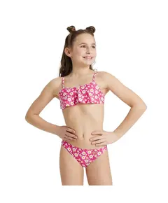 Arena Girls' Bikini Bralette Allover Kids' Swimsuit, Size: 6Y