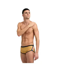 Arena 50th Gold Swim Low Waist Short Men's Training Swimsuit, Size: 75