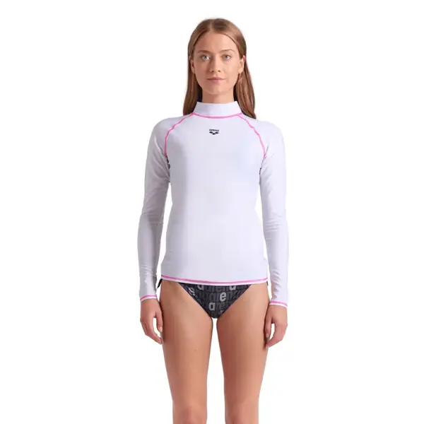 Arena W Arena Rash Vest L/S Graphic Γυναικείο Μαγιό, Μέγεθος: XS