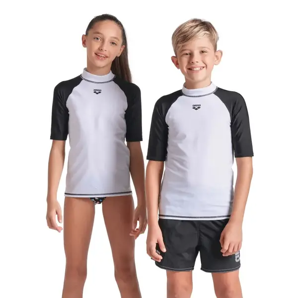 Arena Unisex Jr Arena Rash Vest S/S Kids' Swimsuit, Size: 6Y